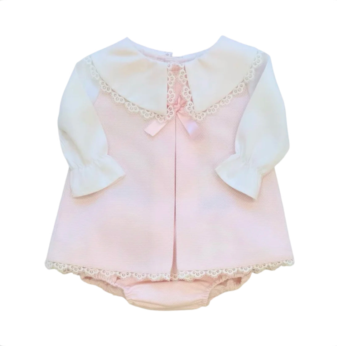Lor Miral Girls Pink Cotton Dress