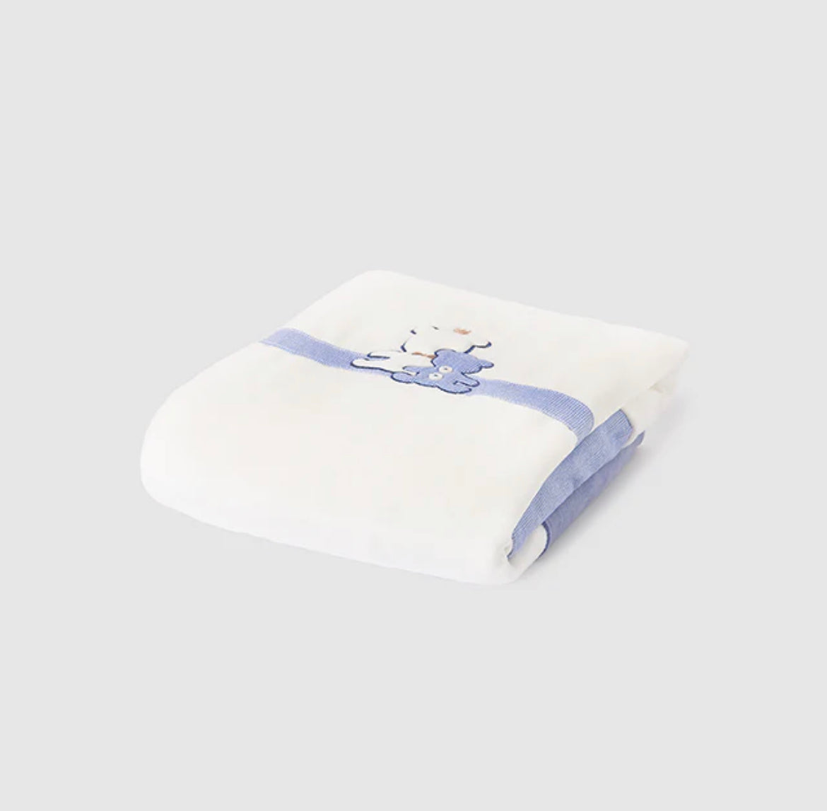 Mayoral Blue & Cream Baby Blanket
