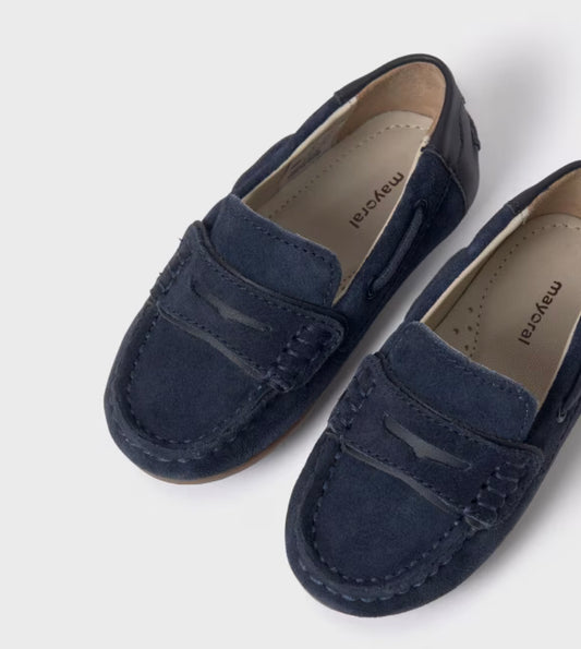 Mayoral Boys Navy Suede Leather Loafers
