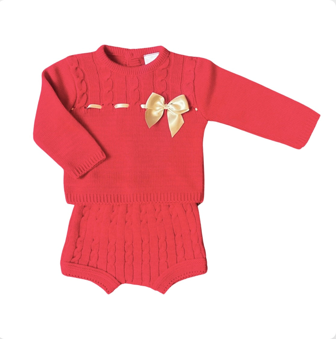 Baby Girl Red Knitted Set