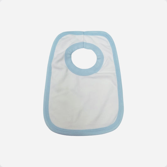 Pack of 2 Blue & White Cotton Baby Bibs