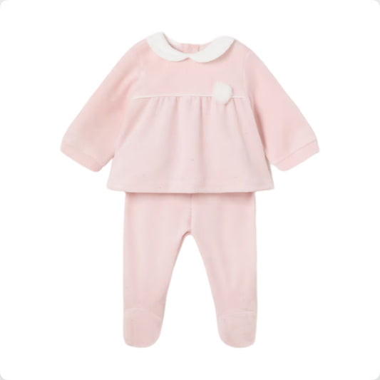 Mayoral Baby Girl Pink Velour Tracksuit