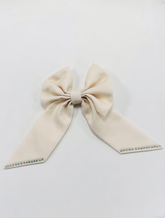 Caramelo Kids Girls Camel Hair Bow with Clip 349758