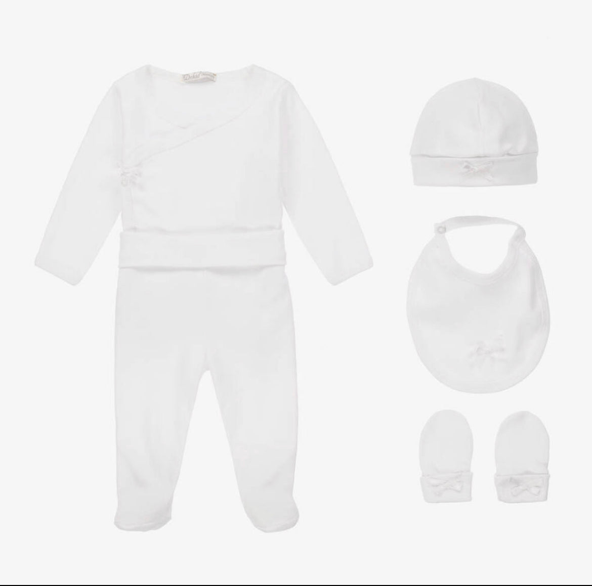 Dr.Kid Baby Boy White & Blue Cotton 5 Piece Set