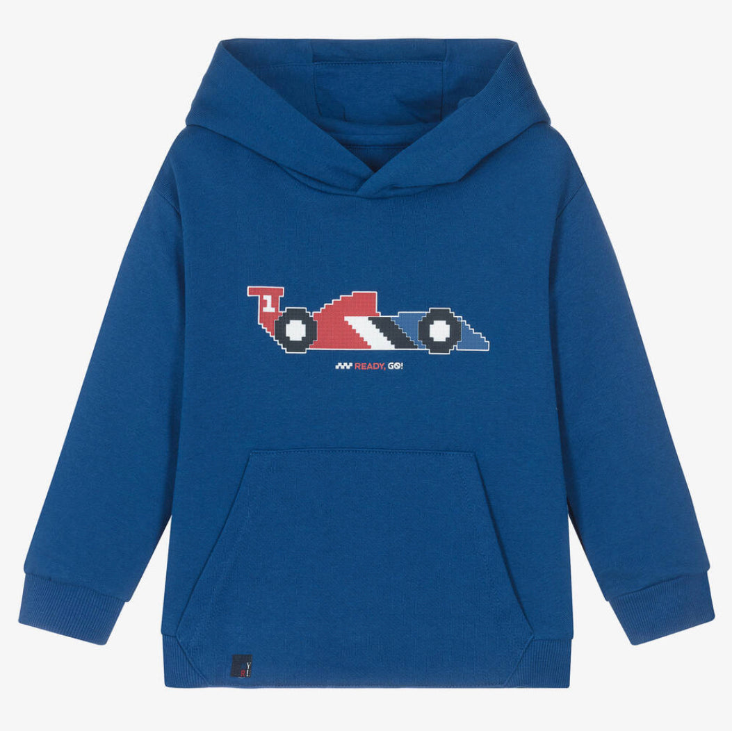 Mayoral Boys Blue Cotton Hoodie