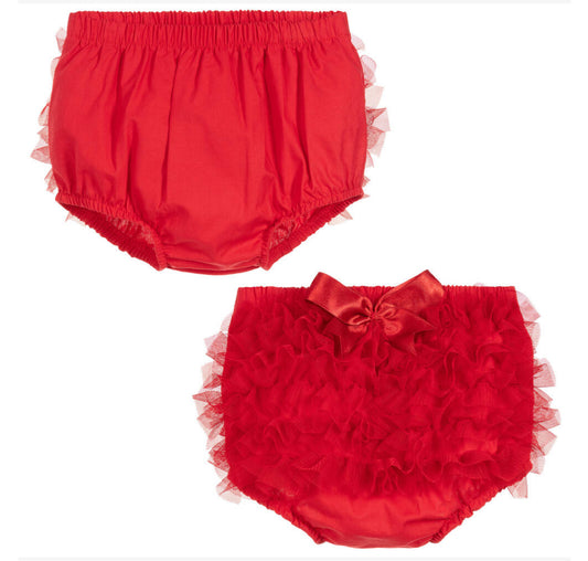 Caramelo Kids Baby Girl Red Tulle Frilly Knickers
