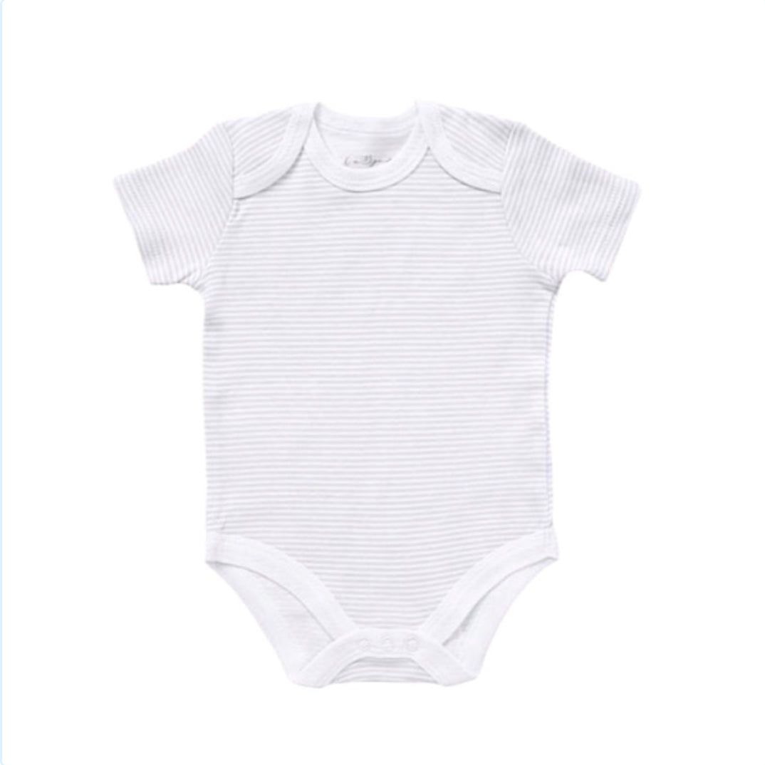 Baby Unisex White Teddy Motif 5 Piece Cotton Layette Gift Set