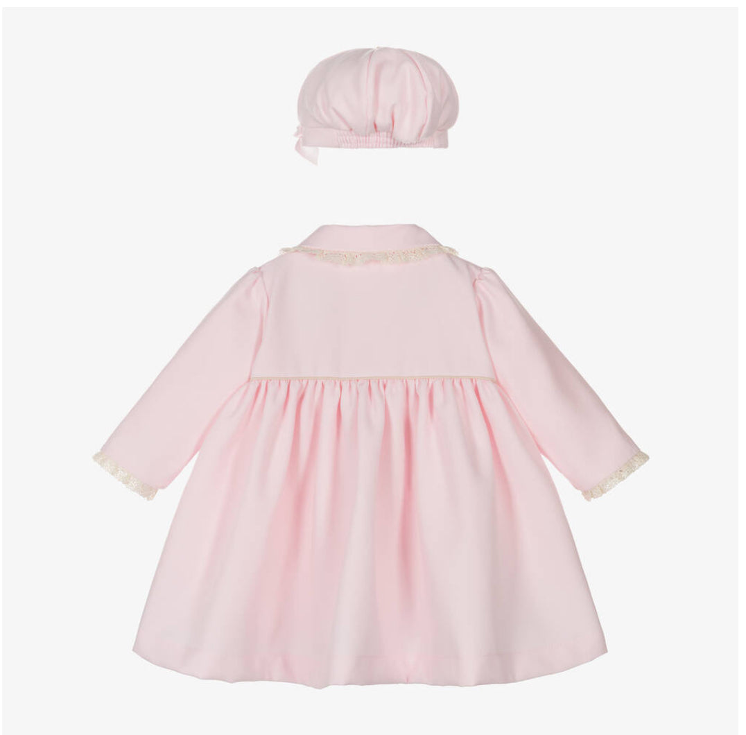 Pretty Originals Girls Pink Coat & Hat Set