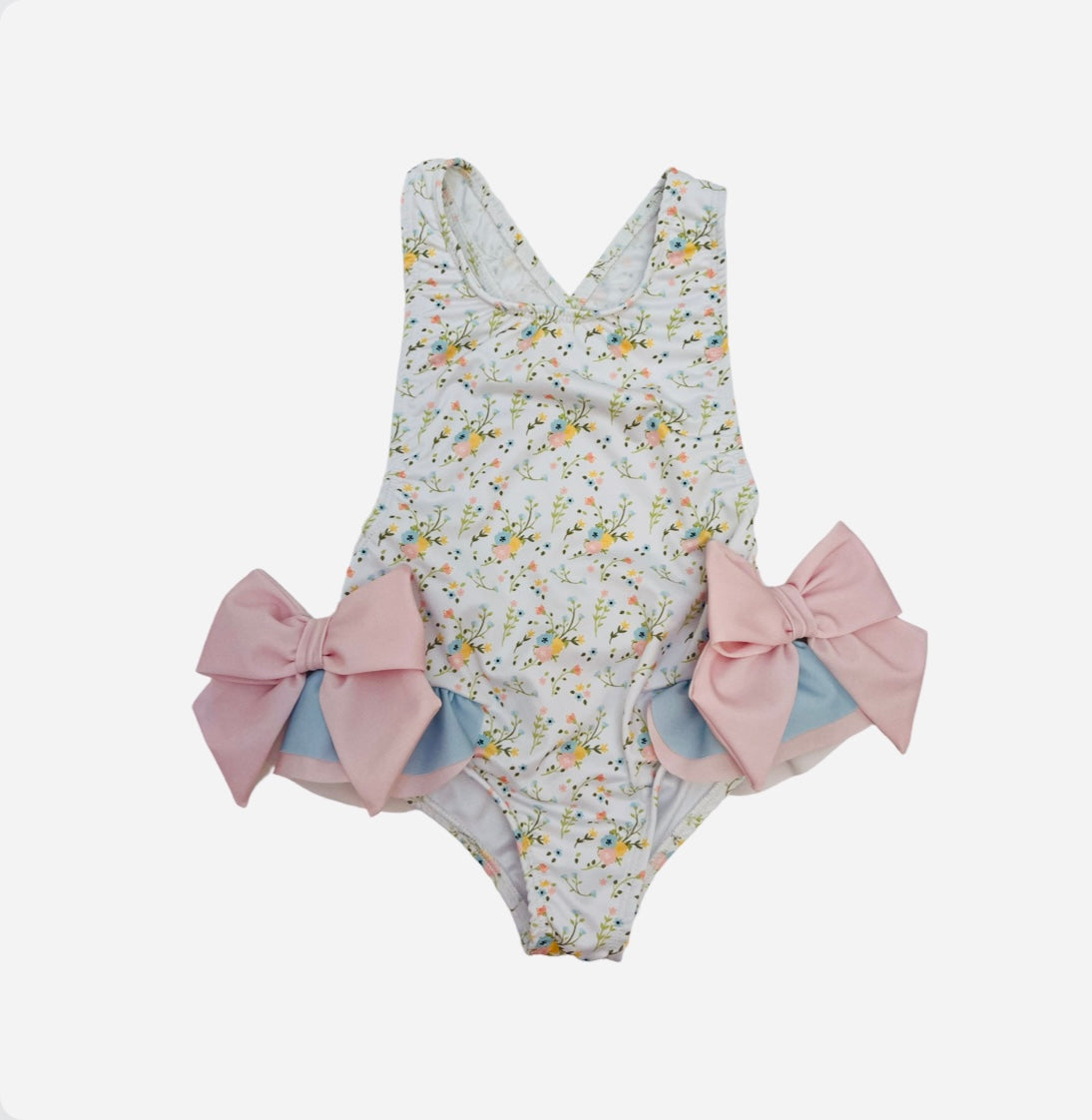 Meraki Girls Floral Print Swimming Costume