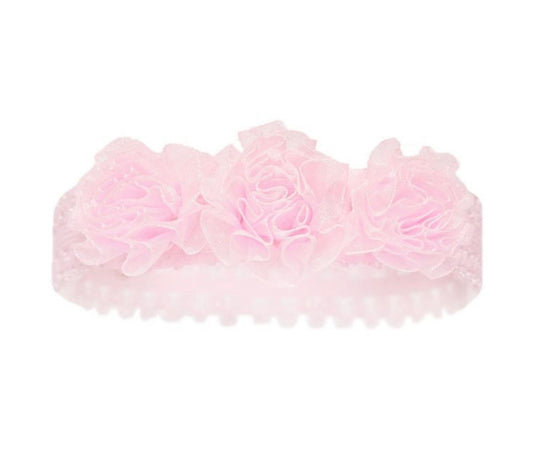 Baby Girl Pink 3 Flower Headband