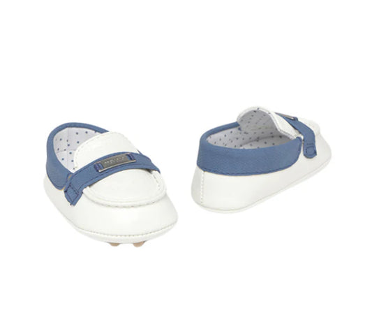 Mayoral Baby Boy Ivory & Navy Loafers