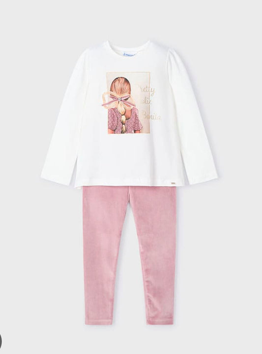 Mayoral Girls Pink Legging Set