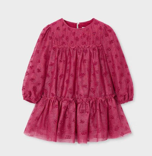 Mayoral Girls Red Tulle Dress