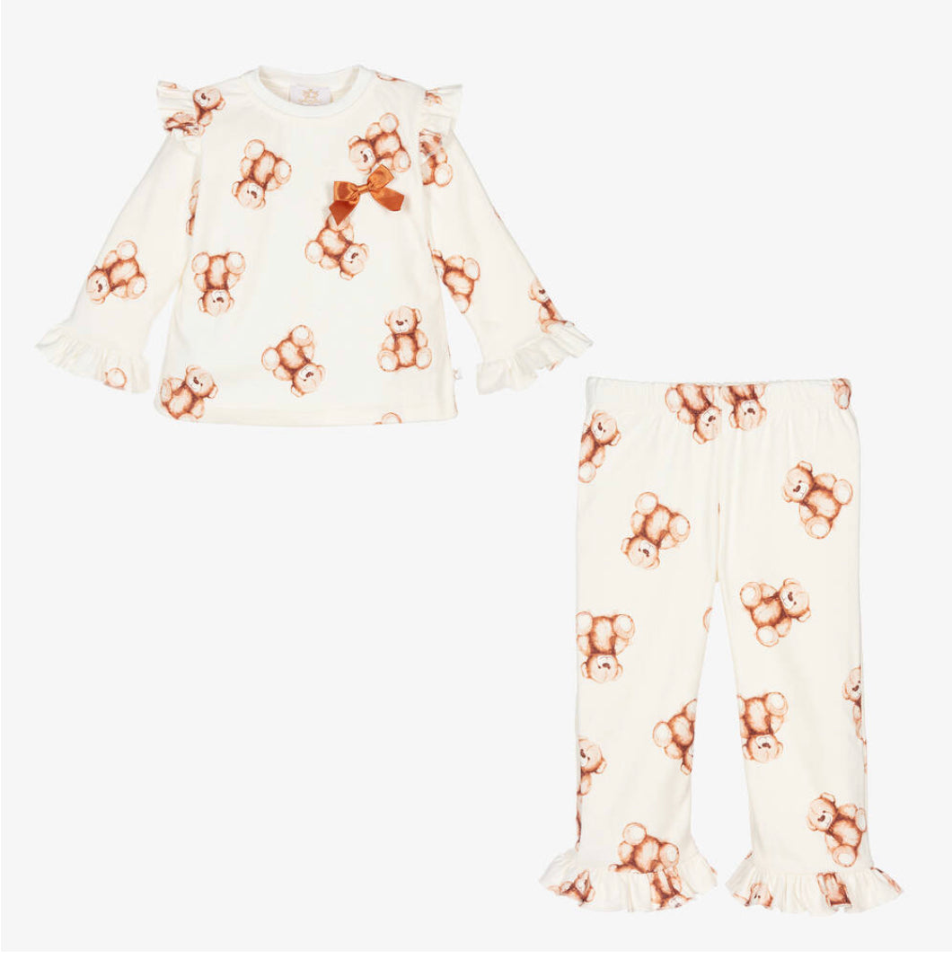 Caramelo Kids Girls Teddy Print Pyjamas