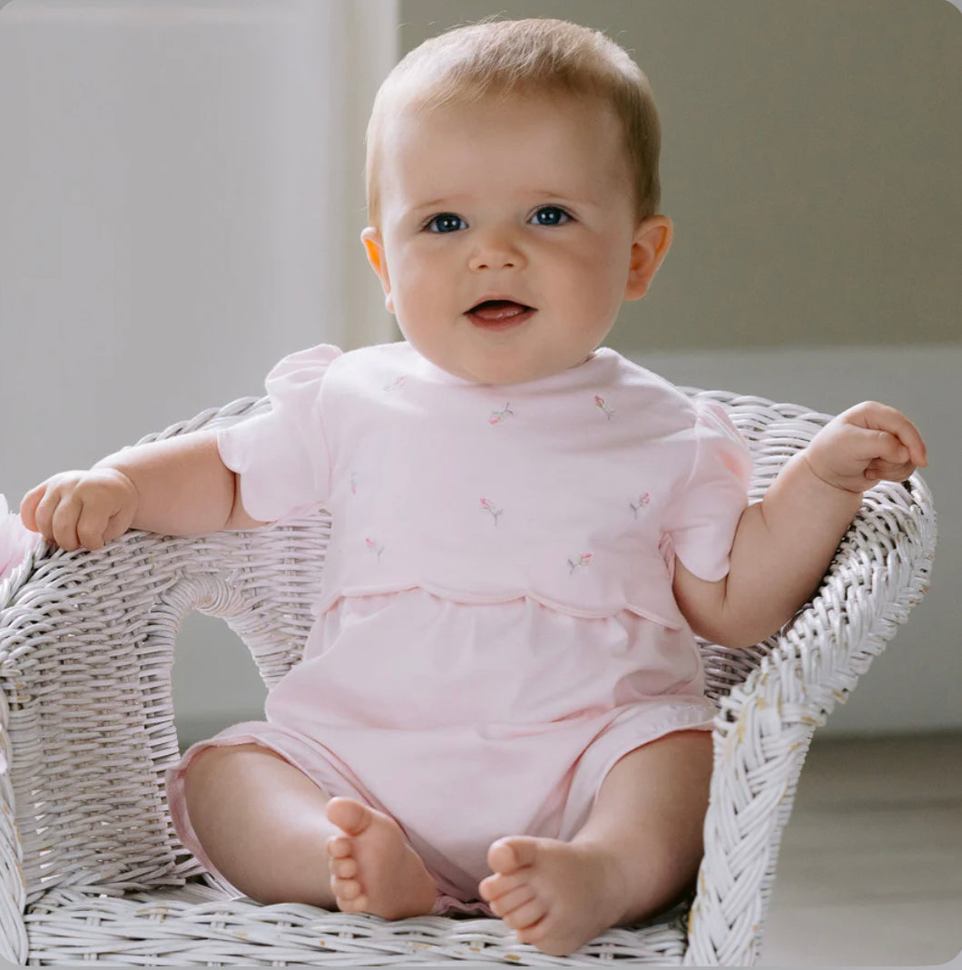 Emile et Rose Fifi Baby Girl Pink Cotton Romper