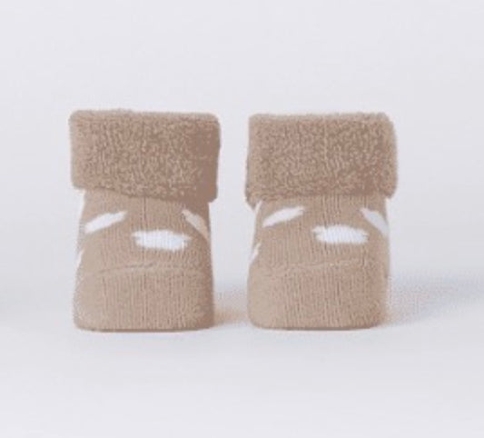 Minibanda Baby Ivory & Beige 3 Pack of 0-3m Socks