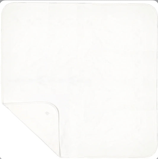Emile et Rose White Cotton Interlock Baby Blanket 73cm