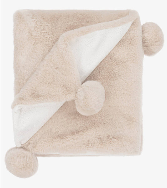 Mayoral Beige Velour Baby Blanket