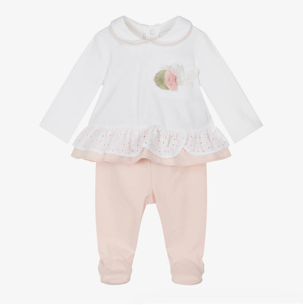 Mayoral Baby Girl Pink & Ivory 2 Piece