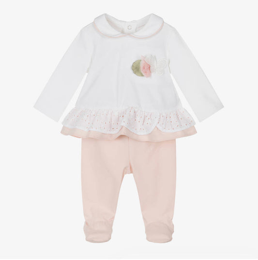 Mayoral Baby Girl Pink & Ivory 2 Piece