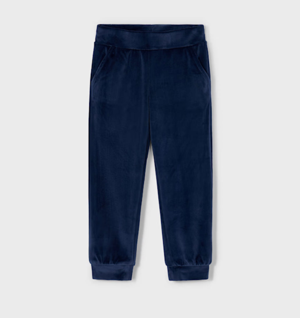 Mayoral Girls Navy & Ivory Sparkly Velour Tracksuit 3 Piece