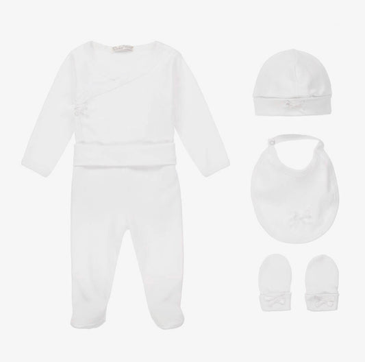 Dr.Kid Unisex Newborn Baby White Cotton 5 Piece Set