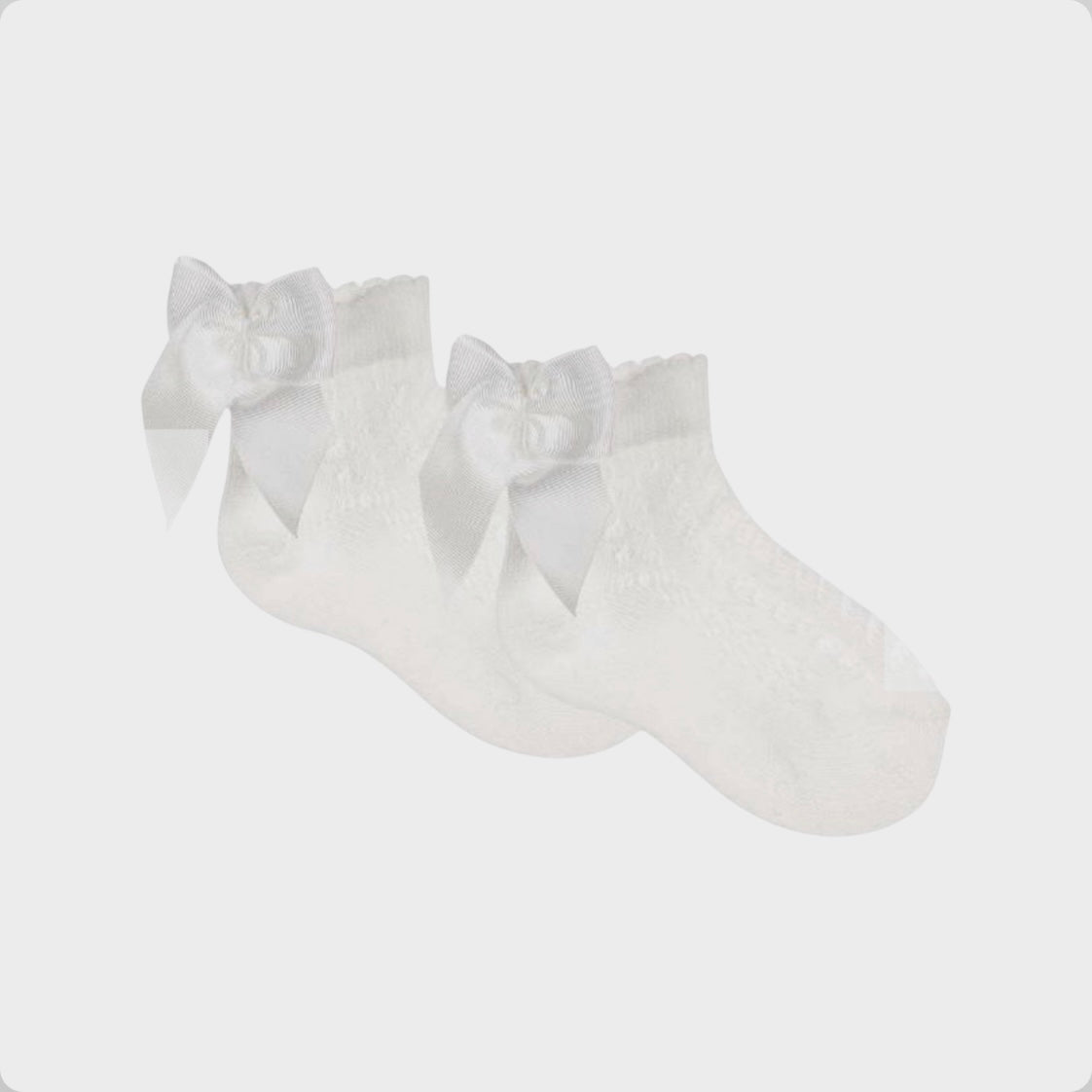 Meia Pata Girls White Perle Ankle Socks