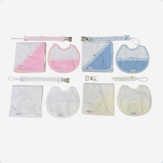 Muslin, Dummy Clip & Bib Gift Sets