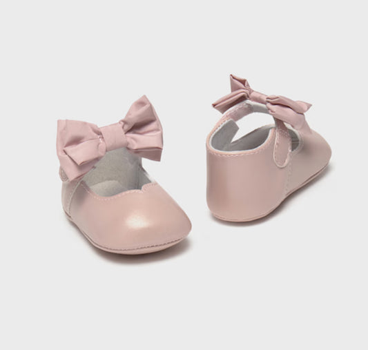 Mayoral Baby Girl Pink Maryjane Pram Shoes with Bow 9961