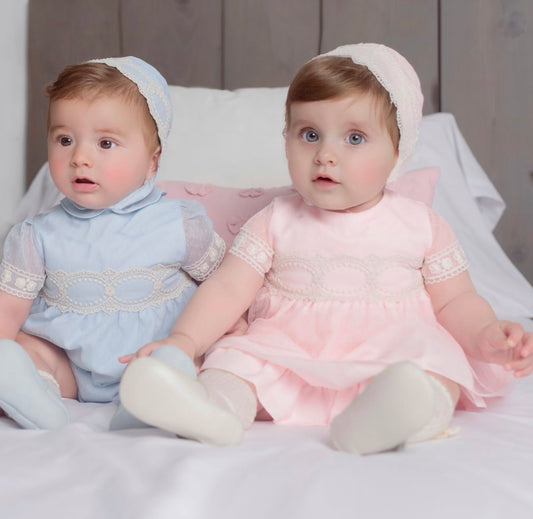 Miranda Baby Girl Pink & Lace Dress Set