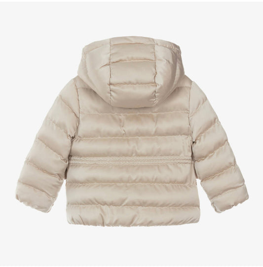 Abel & Lula Girls Beige Hooded Coat