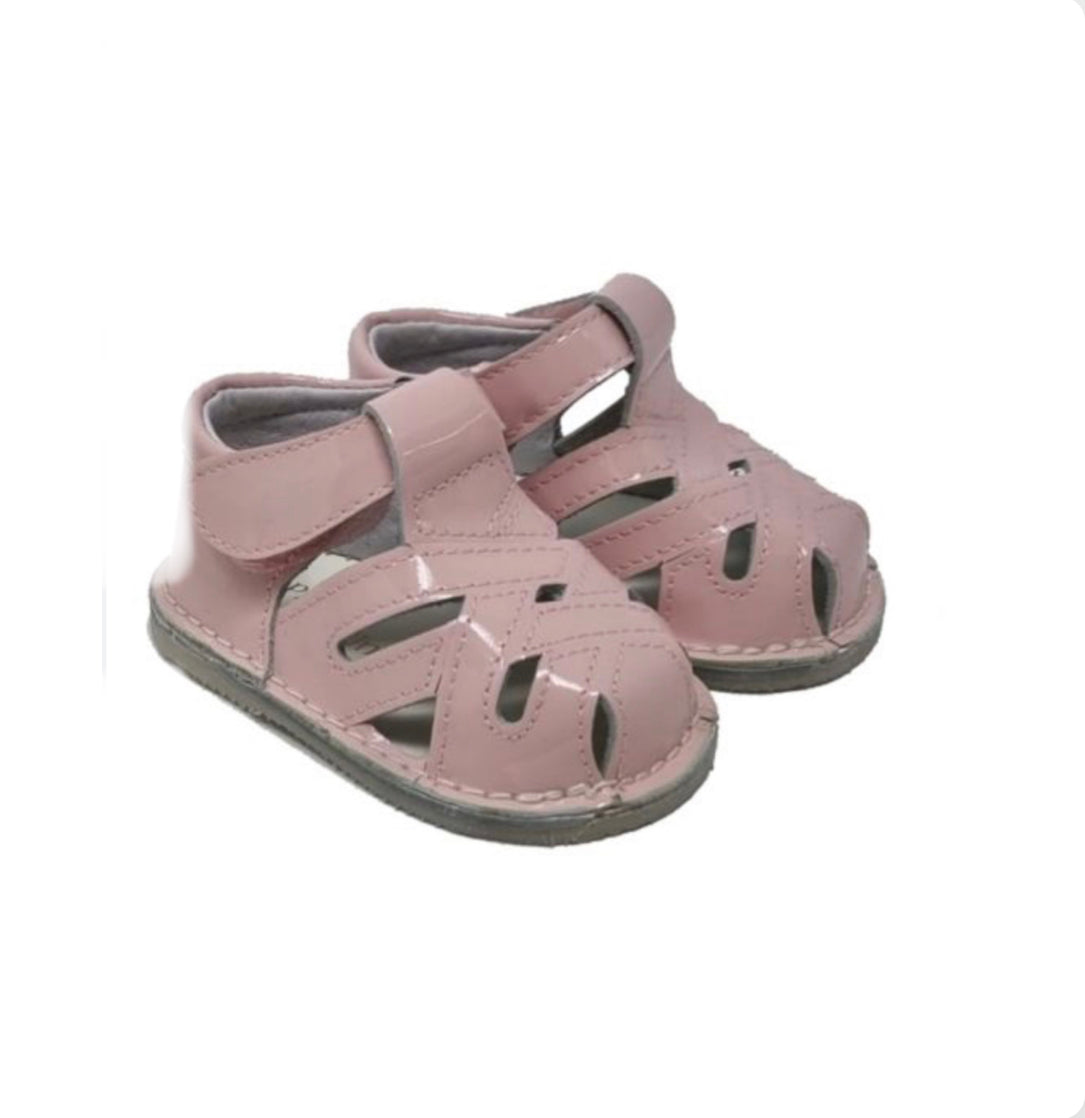Pretty Originals Girls Pink Patent Sandal Shoes