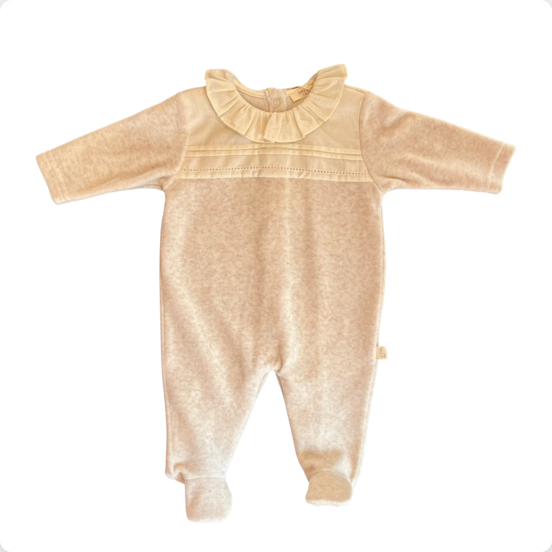 Baby Gi Unisex Beige Babygrow