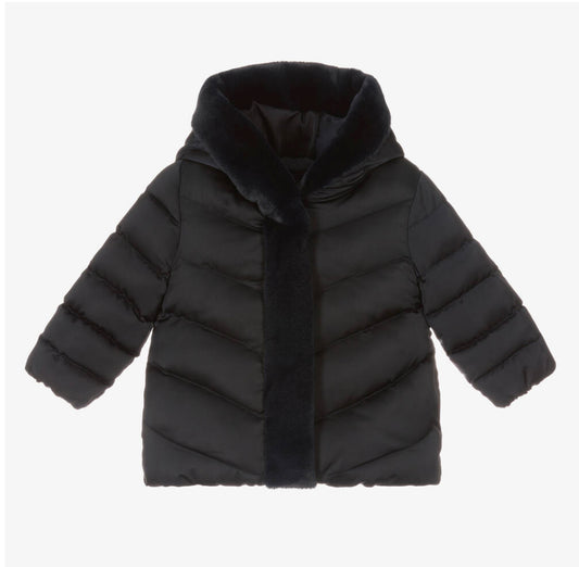 Abel & Lula Baby Girl Navy Coat