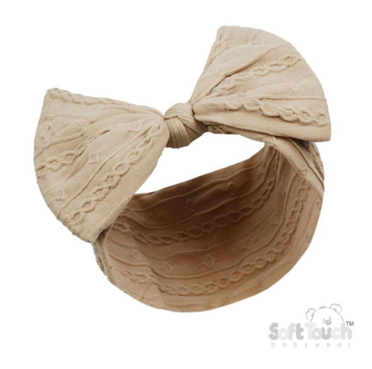 Baby Girl Beige Bow Headband