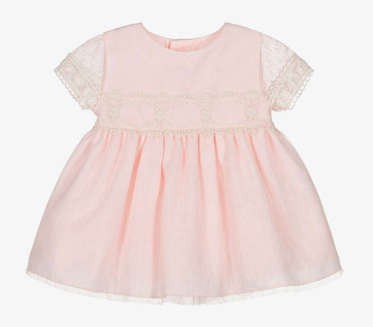 Miranda Baby Girl Pink & Lace Dress Set