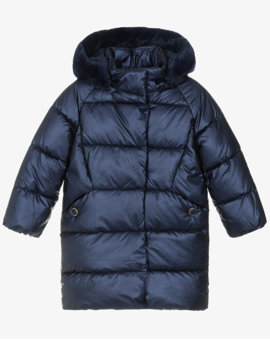 Mayoral Girls Navy Hooded Puffa Coat