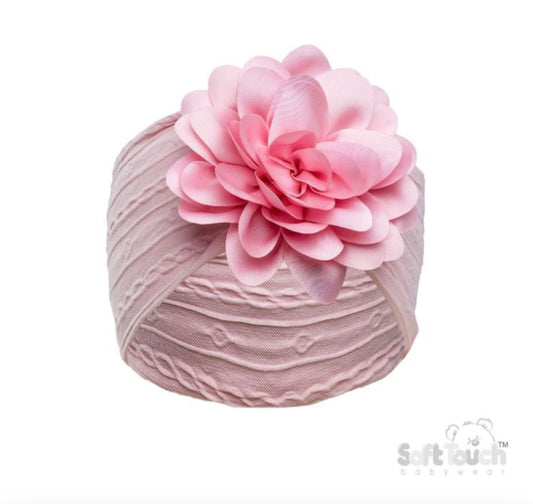 Baby Girl Pink Large Flower Headband