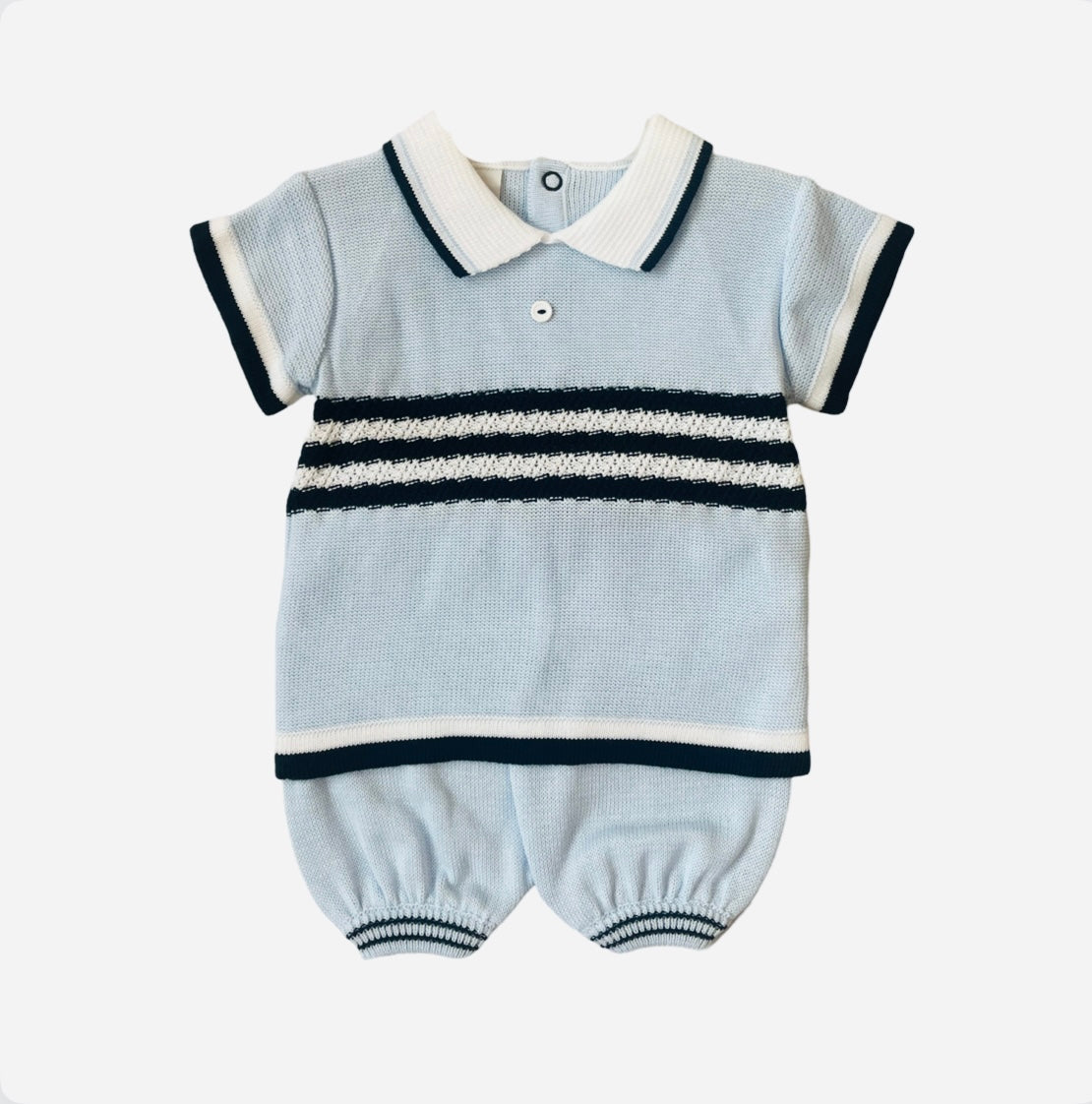 Pretty Originals Baby Boy Blue Cotton Shorts Set