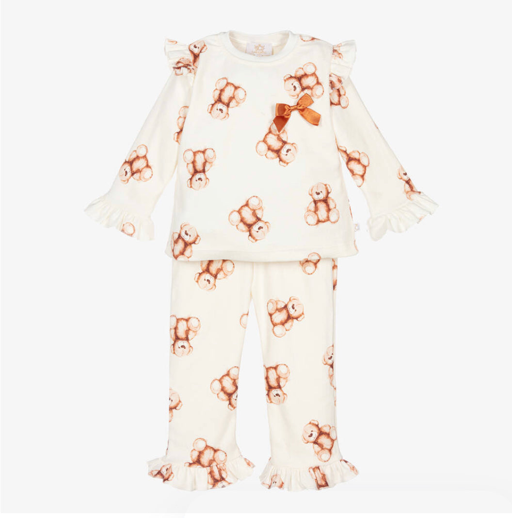 Caramelo Kids Girls Teddy Print Pyjamas
