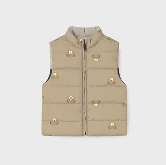 Mayoral Baby Boy Navy & Beige Reversible Gilet