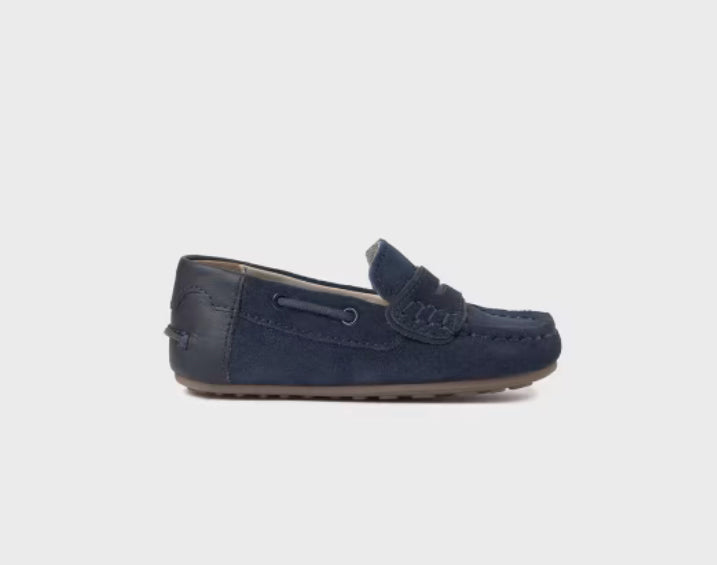 Mayoral Boys Navy Suede Leather Loafer  of