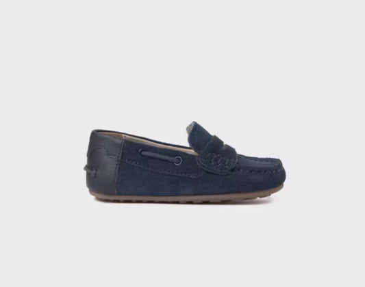 Mayoral Boys Navy Suede Leather Loafers