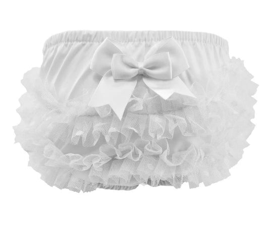Caramelo Kids Baby Girl White Tulle Frilly Knickers