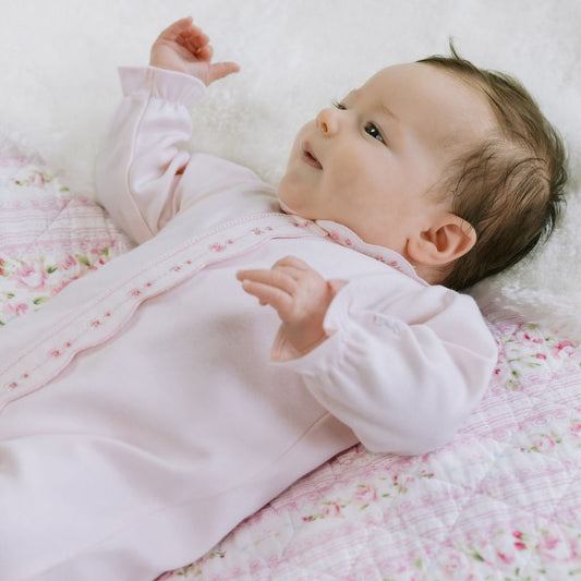 Emile et Rose Kelly Baby Girl Pink Cotton Babygrow