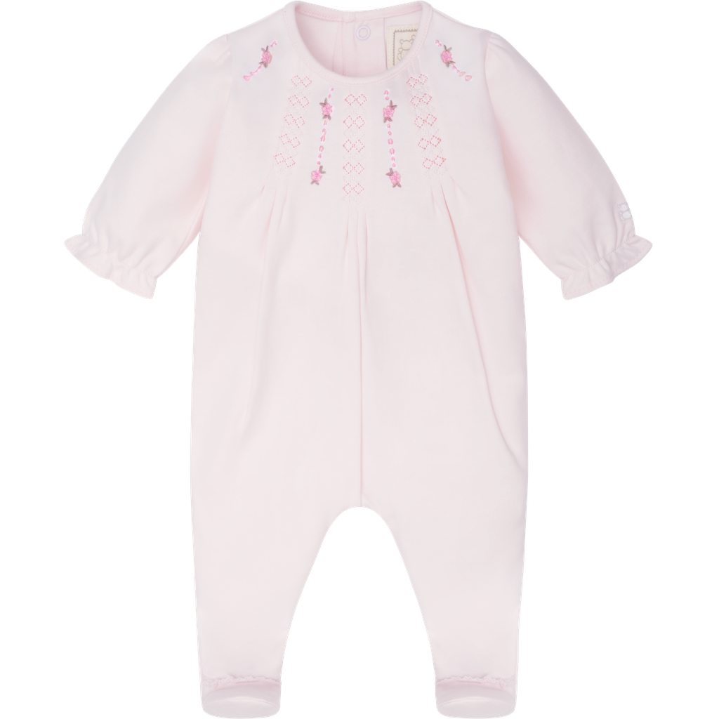 Emile et Rose Kerry Baby Girl Pink Cotton Babygrow