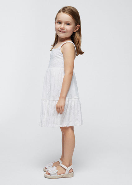 Mayoral Girls White Summer Dress Jo