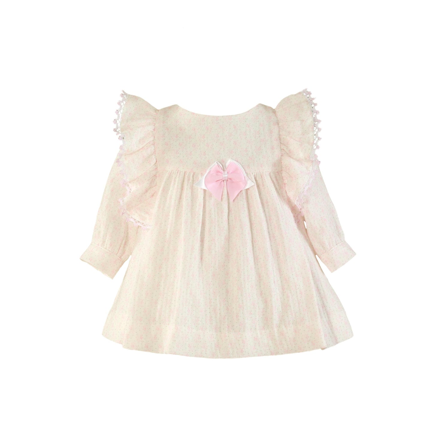 Miranda Baby Girl Pink & Ivory Dress