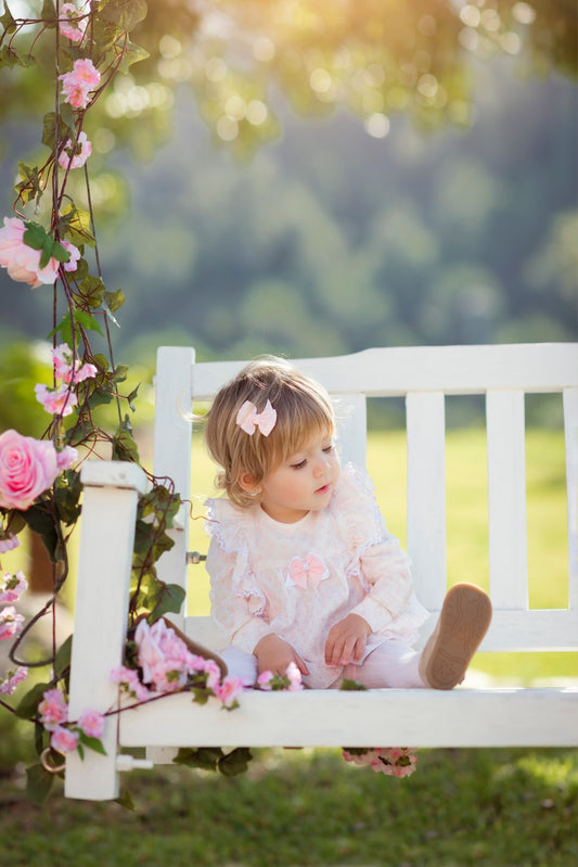 Miranda Baby Girl Pink & Ivory Dress