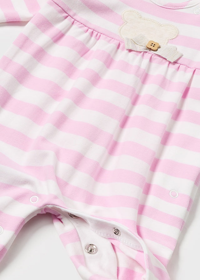 Mayoral Baby Girl Pink & White Cotton Babygrows (2 Pack)